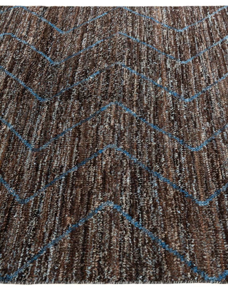 Detail image of 5' 1 x 8' 3  Hand Knotted Moroccan Wool Rug