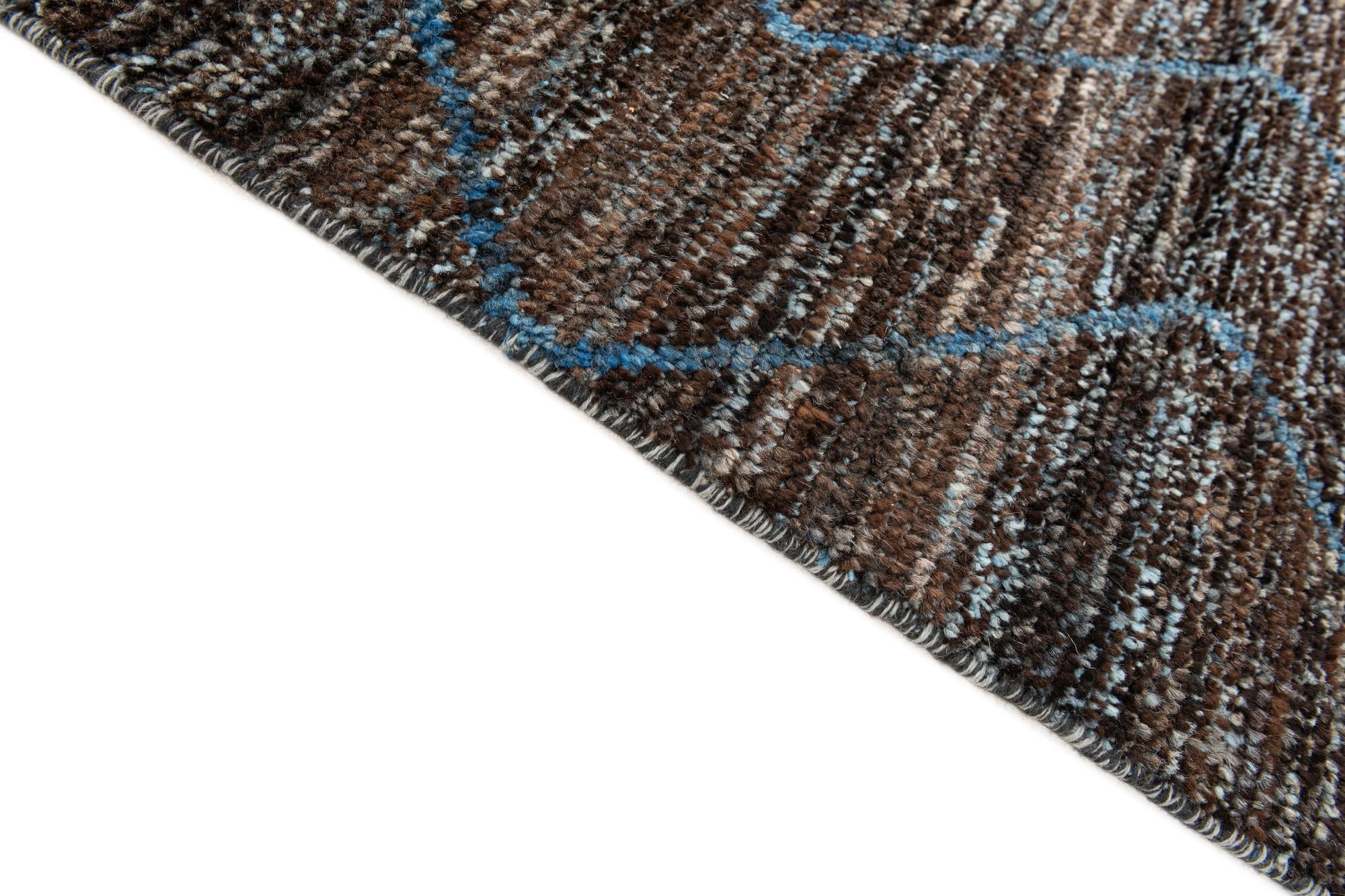 5' 1 x 8' 3 Hand Knotted Moroccan Wool Rug