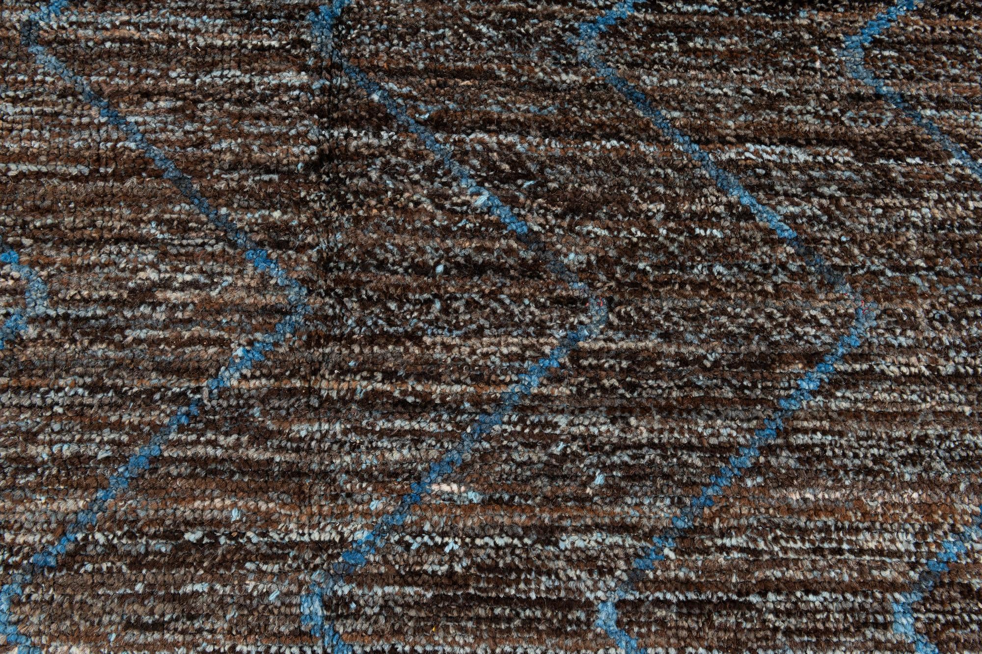 5' 1 x 8' 3 Hand Knotted Moroccan Wool Rug