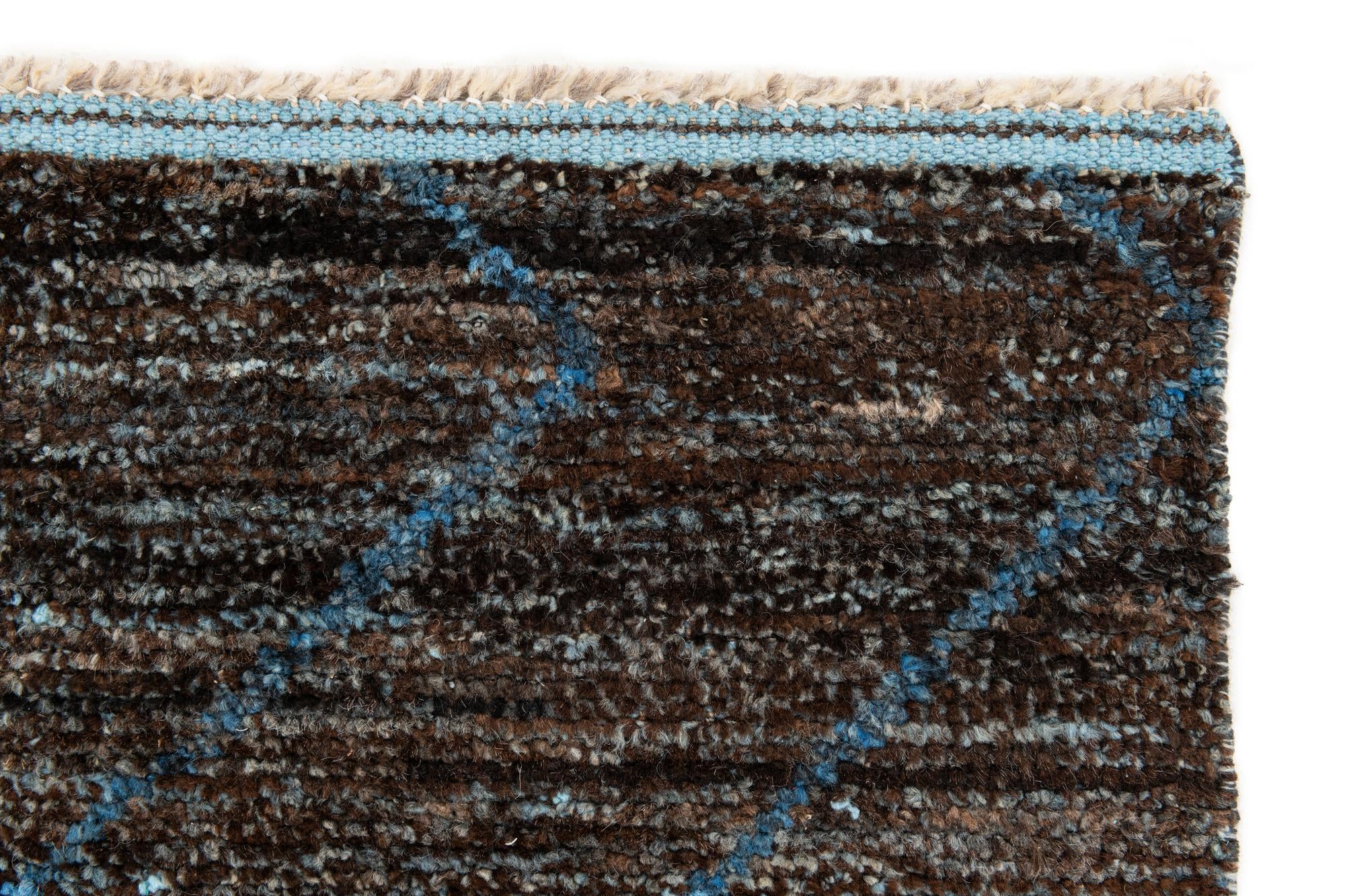 5' 1 x 8' 3 Hand Knotted Moroccan Wool Rug