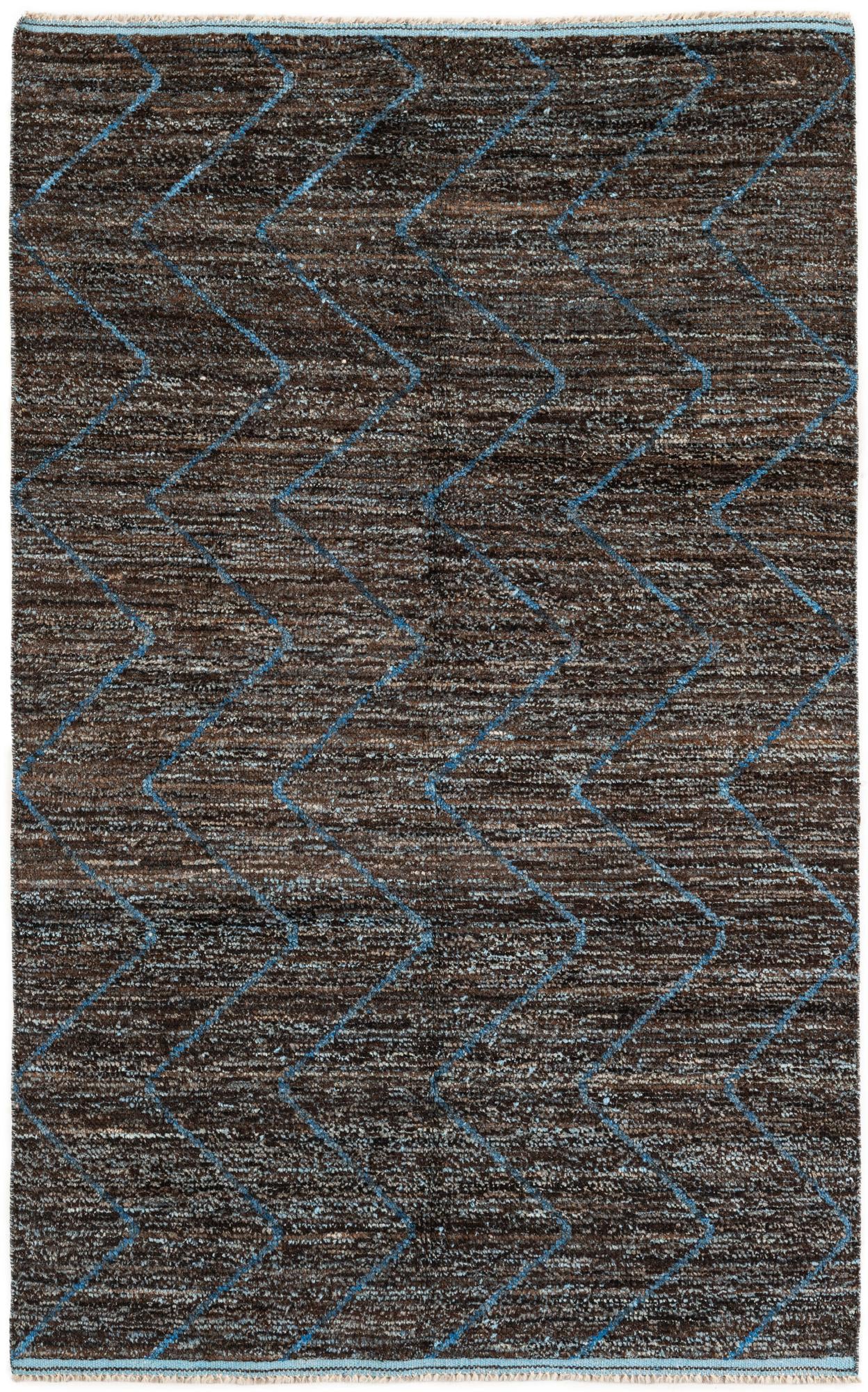 5' 1 x 8' 3 Hand Knotted Moroccan Wool Rug