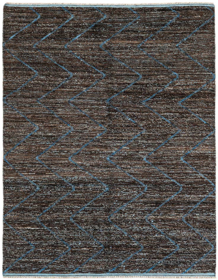 Detail image of 5' 1 x 8' 3 Hand Knotted Moroccan Wool Rug