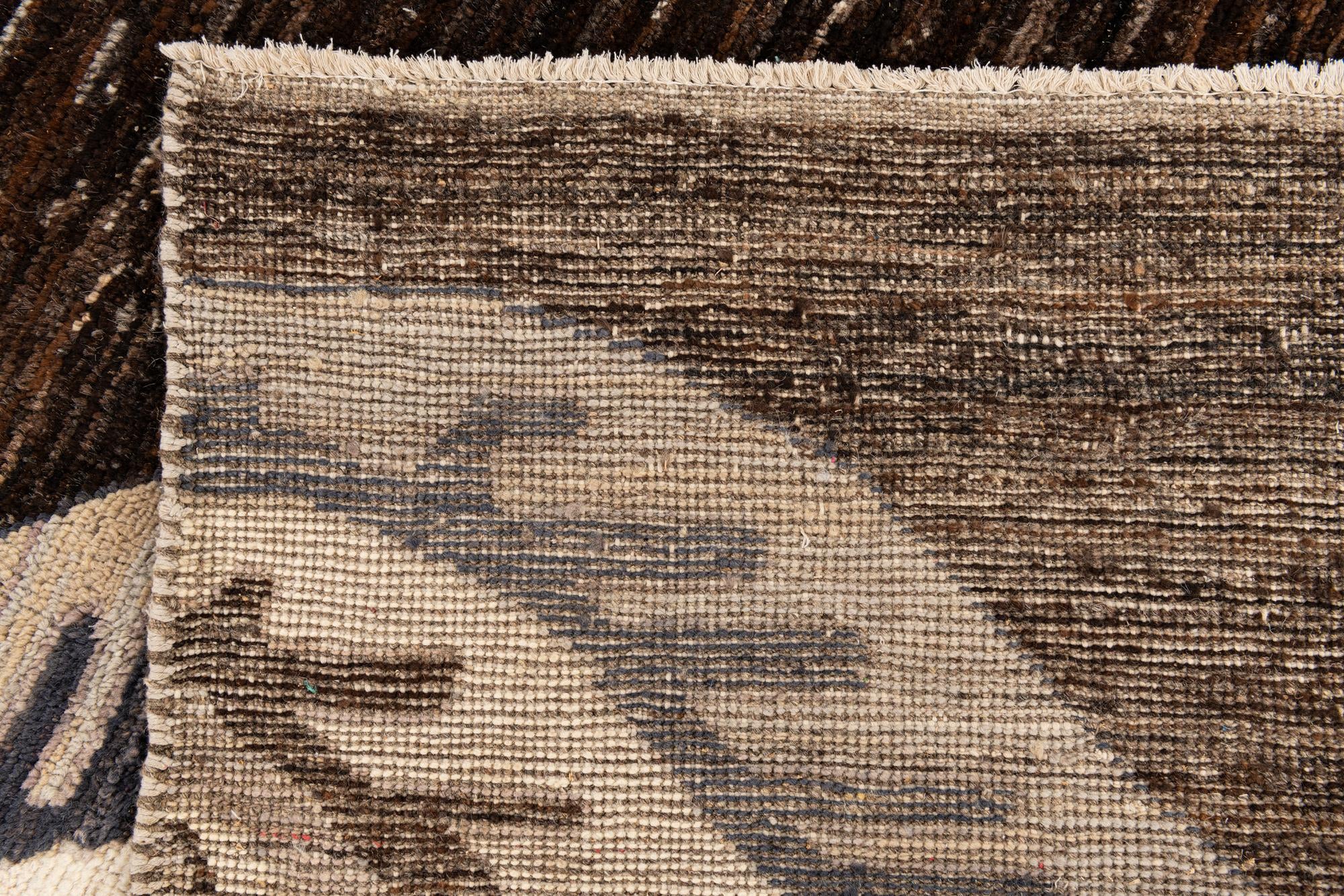 9' 10 x 13' 8 Hand Knotted Moroccan Wool Rug