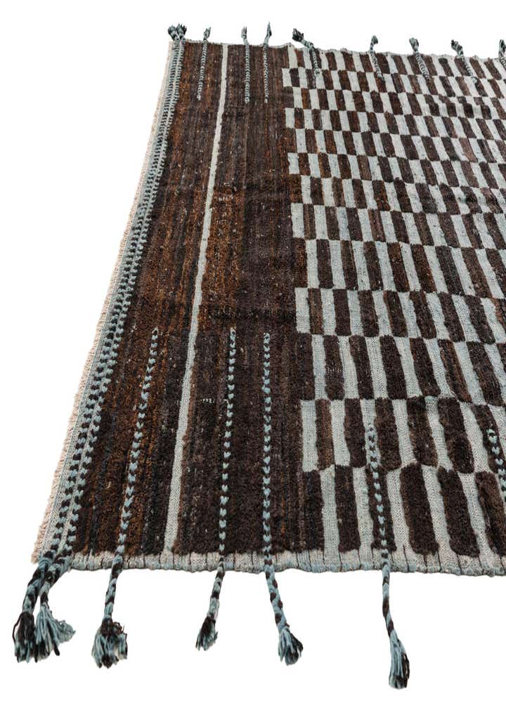 8' 1 x 10' 3 Hand Knotted Moroccan Wool Rug