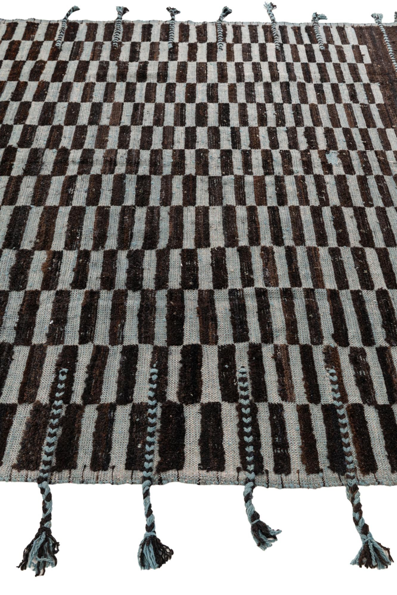 8' 1 x 10' 3 Hand Knotted Moroccan Wool Rug