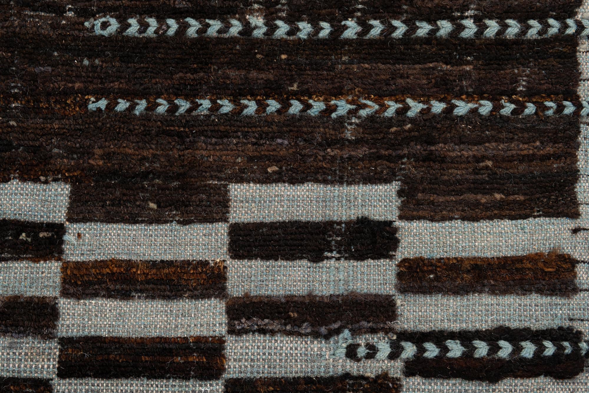 8' 1 x 10' 3 Hand Knotted Moroccan Wool Rug