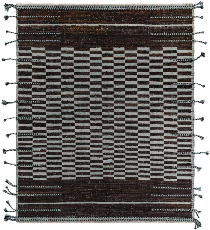 Detail image of 8' 1 x 10' 3 Hand Knotted Moroccan Wool Rug
