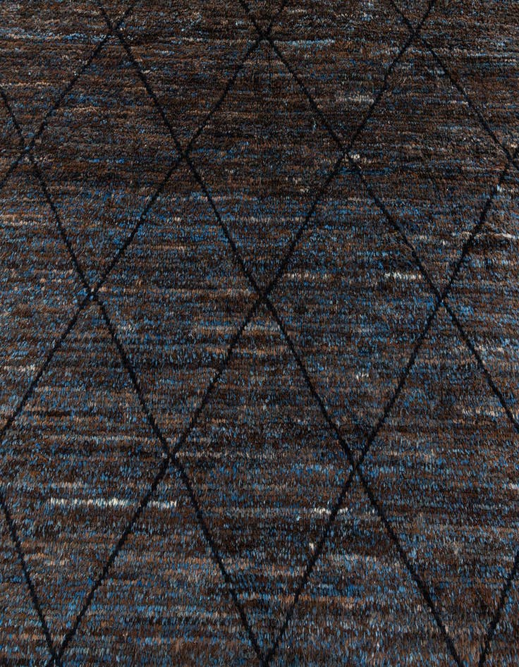 Detail image of 7' 7 x 10'  Hand Knotted Moroccan Wool Rug