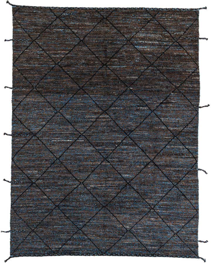 7' 7 x 10' Hand Knotted Moroccan Wool Rug