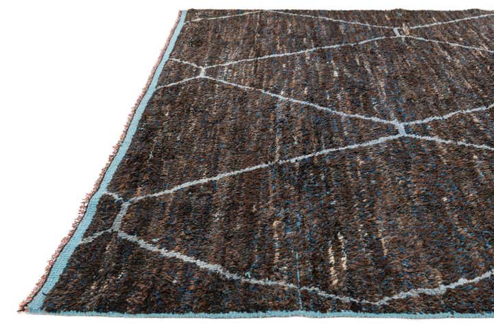 8' 8 x 13' 2 Hand Knotted Moroccan Wool Rug
