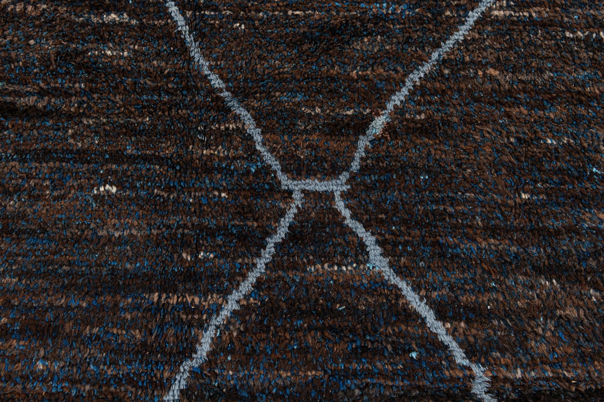 8' 8 x 13' 2 Hand Knotted Moroccan Wool Rug