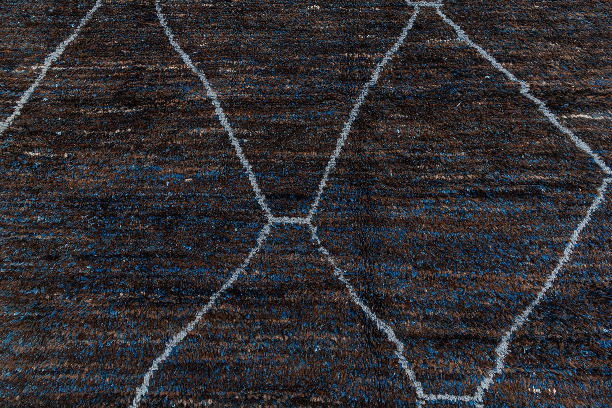 8' 8 x 13' 2 Hand Knotted Moroccan Wool Rug