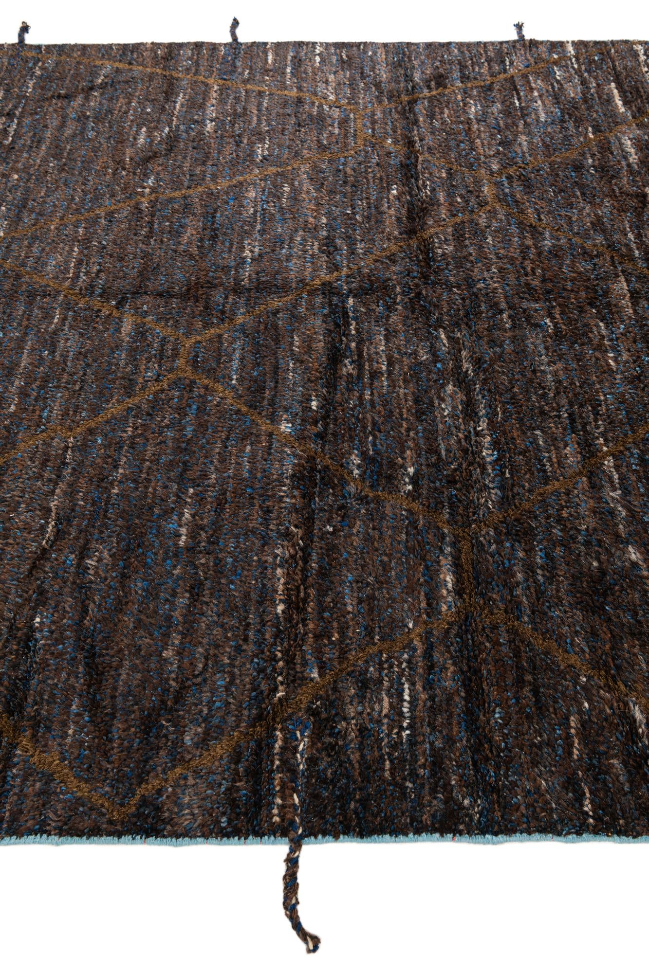 7' 7 x 10' Hand Knotted Moroccan Wool Rug