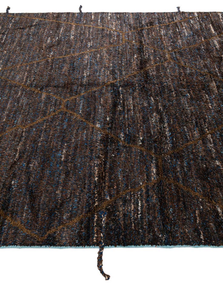 Detail image of 7' 7 x 10'  Hand Knotted Moroccan Wool Rug