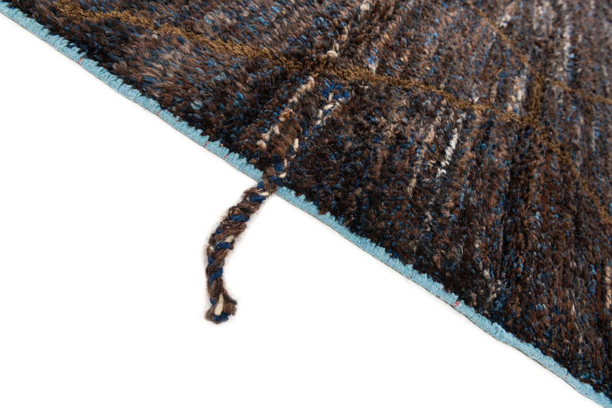 7' 7 x 10' Hand Knotted Moroccan Wool Rug