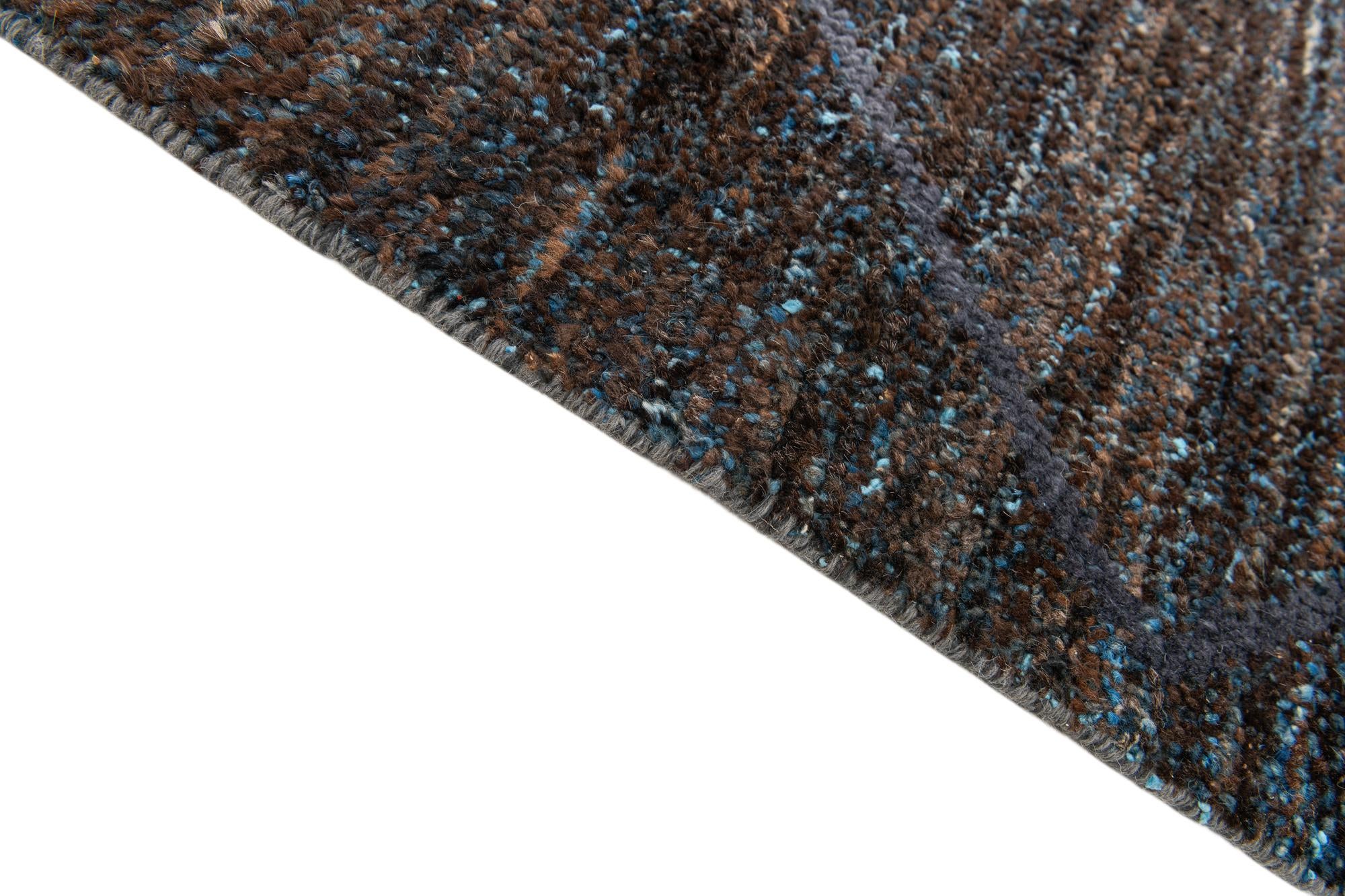 7' 10 x 10' 2 Hand Knotted Moroccan Wool Rug