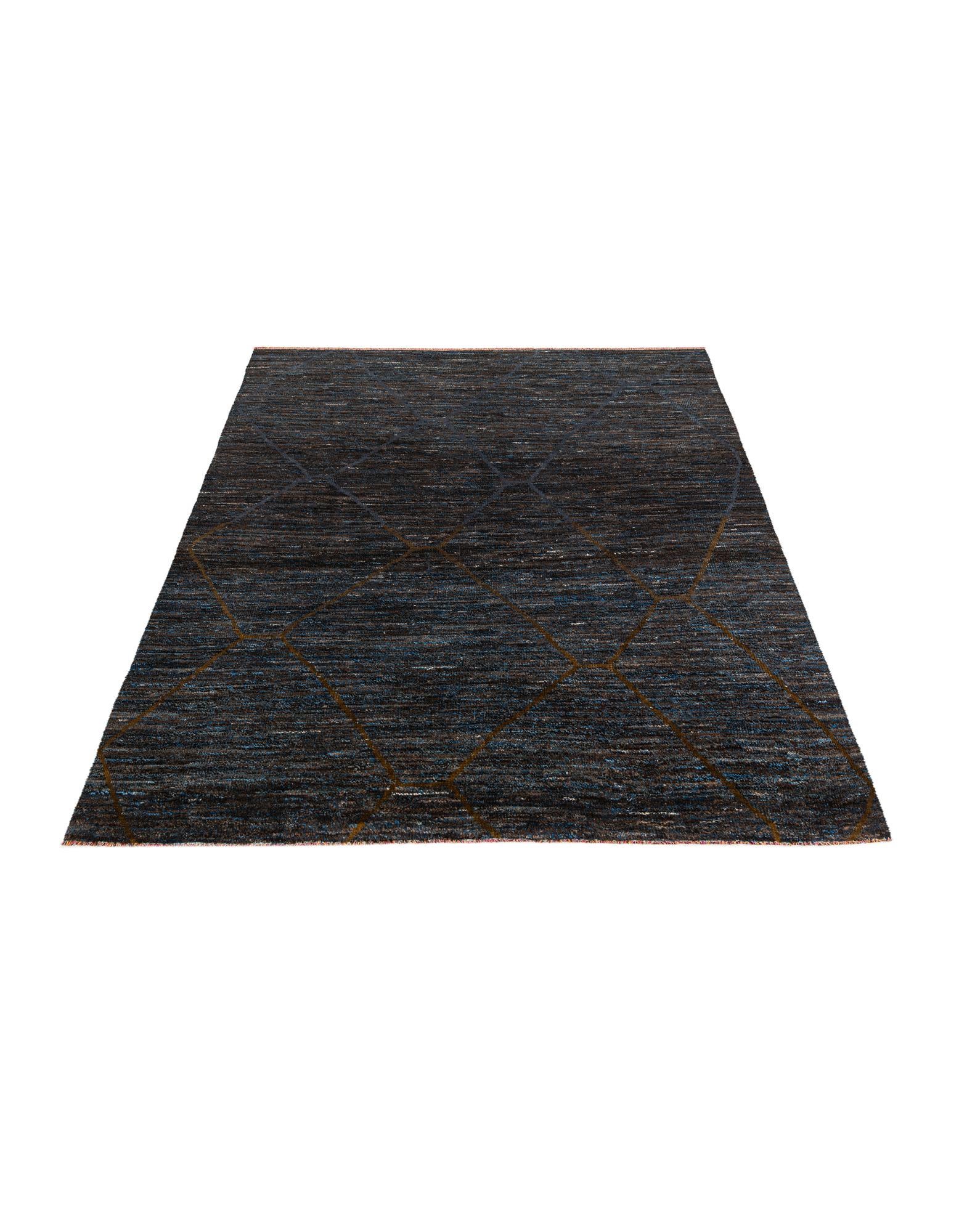 8' x 10' 1 Hand Knotted Moroccan Wool Rug