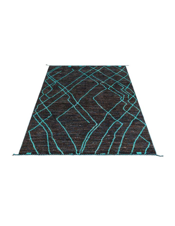 8' x 10' 1 Hand Knotted Moroccan Wool Rug