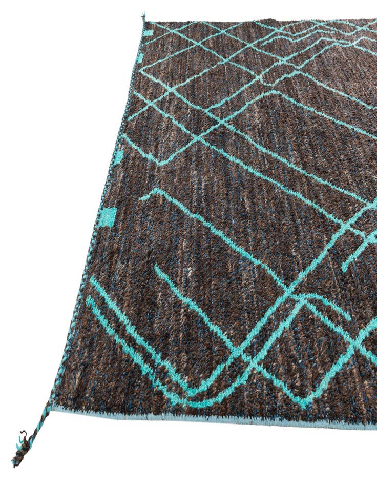 Detail image of 8' x 10' 1  Hand Knotted Moroccan Wool Rug