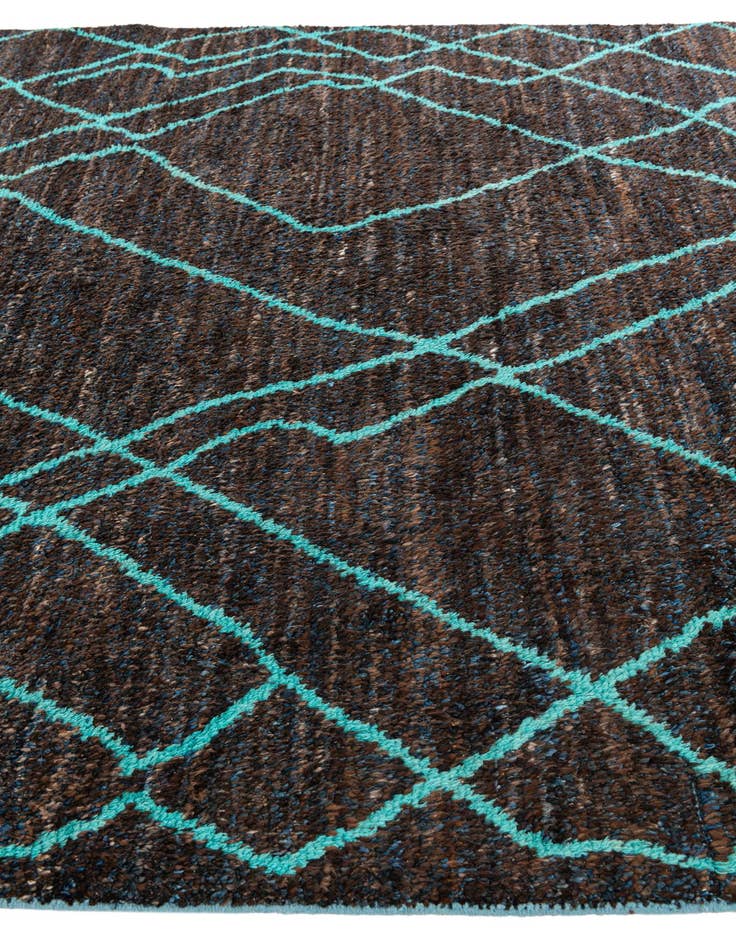 Detail image of 8' x 10' 1  Hand Knotted Moroccan Wool Rug
