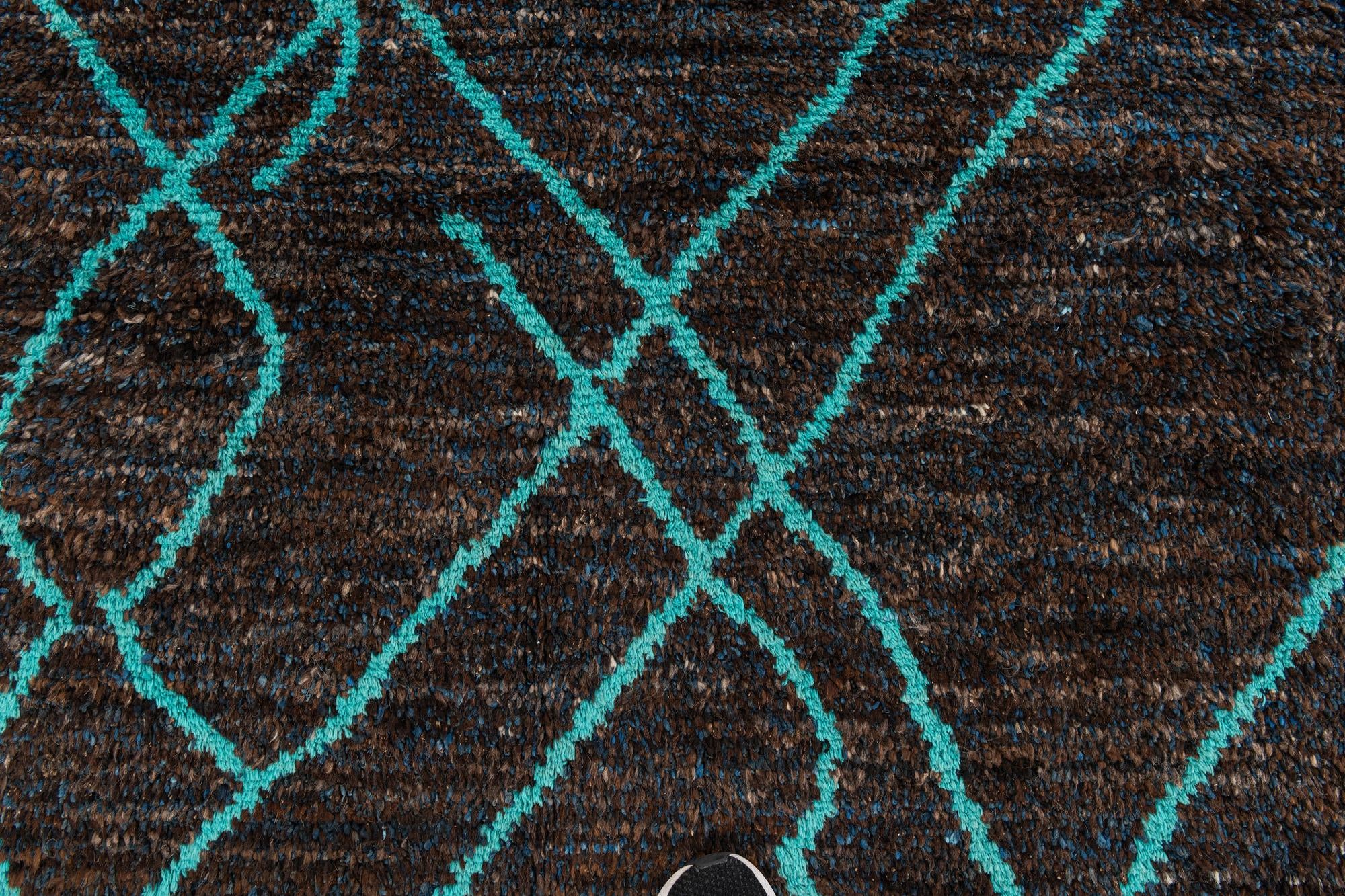 8' x 10' 1 Hand Knotted Moroccan Wool Rug