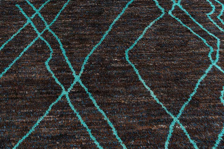 8' x 10' 1 Hand Knotted Moroccan Wool Rug