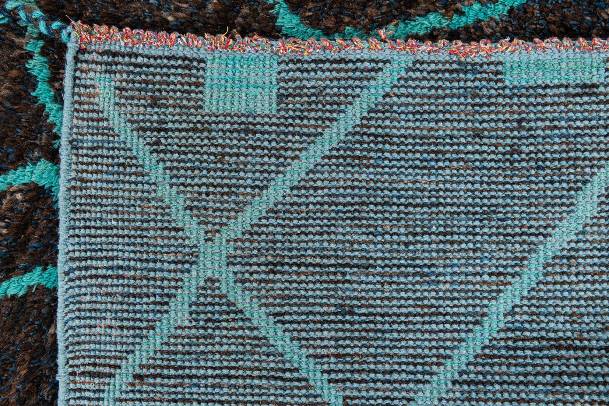 8' x 10' 1 Hand Knotted Moroccan Wool Rug