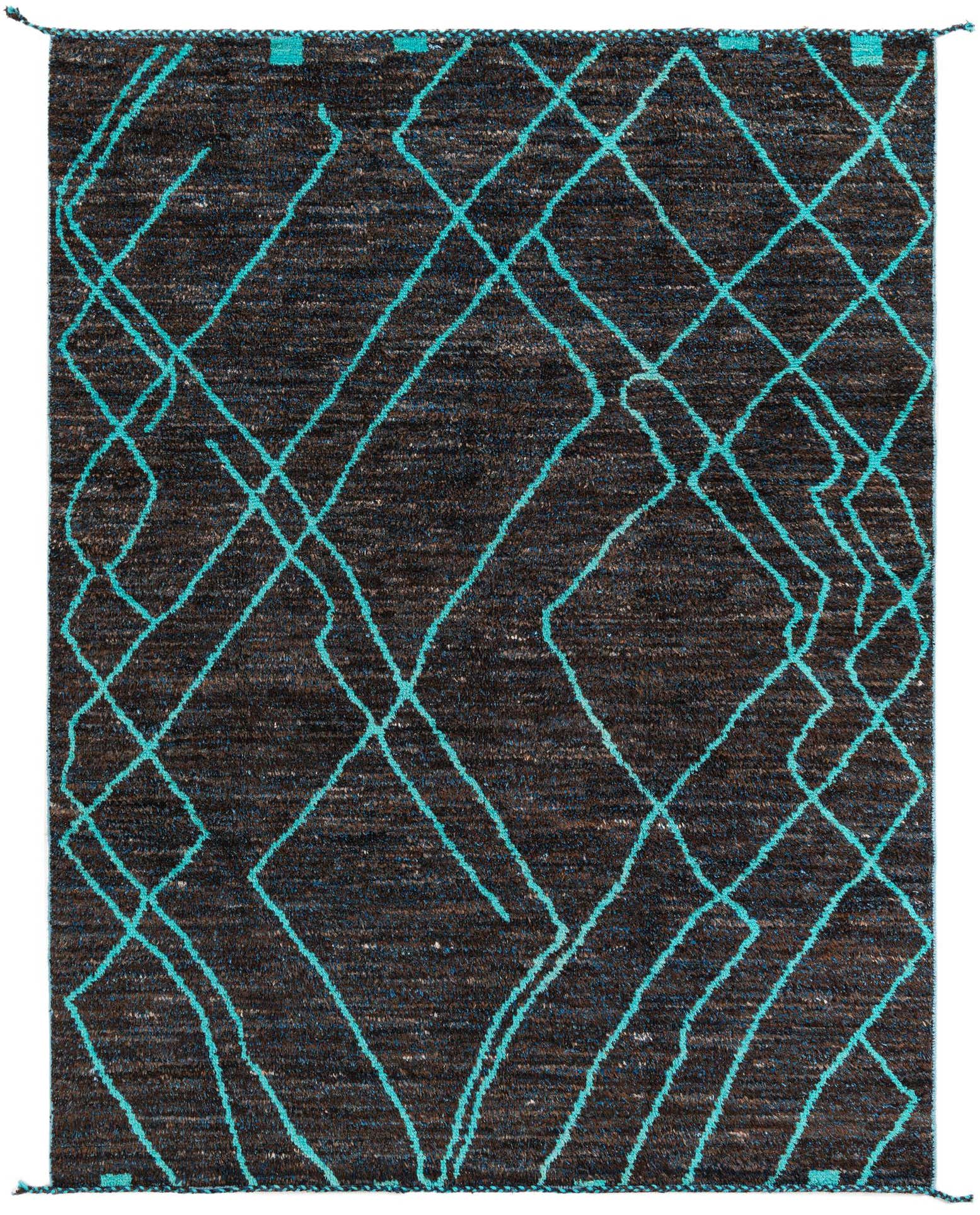 8' x 10' 1 Hand Knotted Moroccan Wool Rug