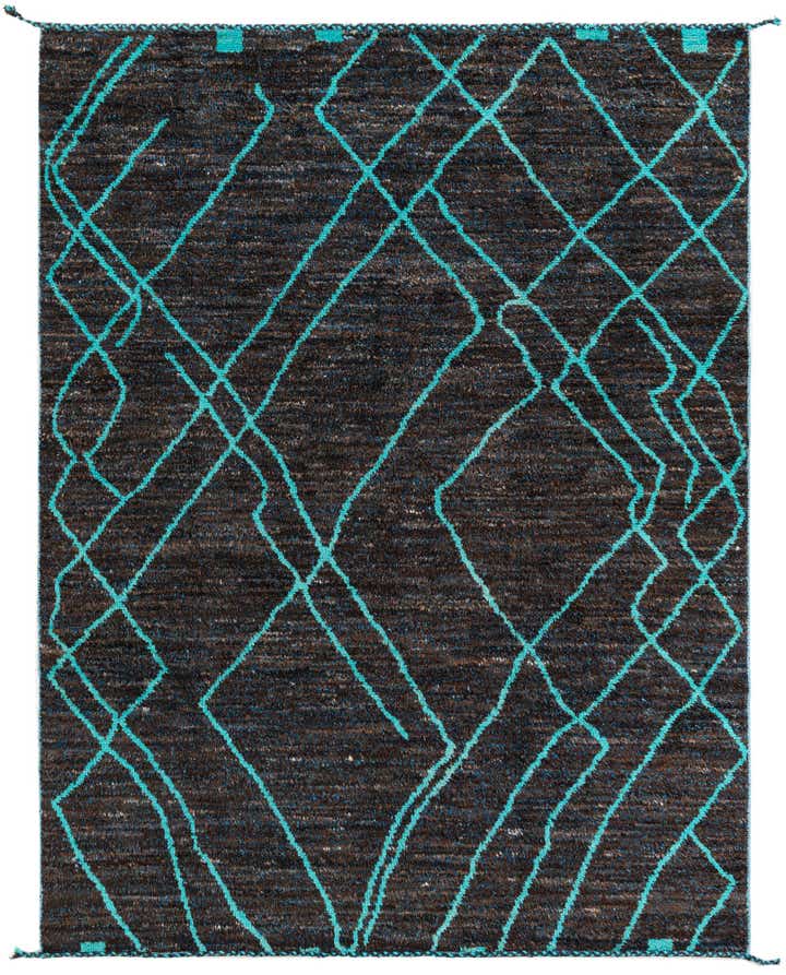 8' x 10' 1 Hand Knotted Moroccan Wool Rug
