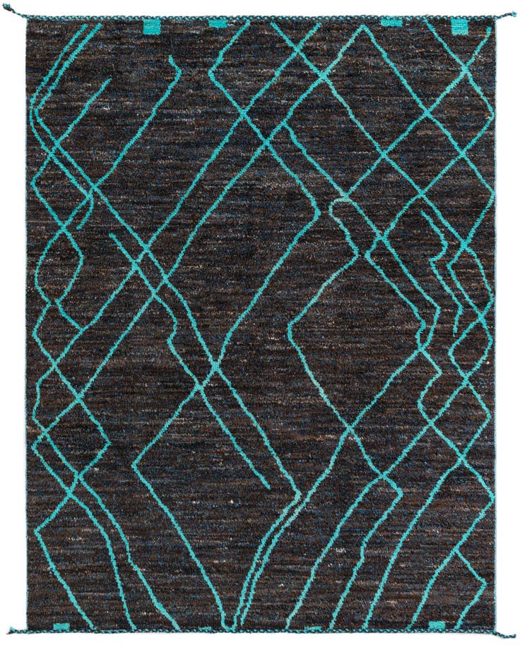 Detail image of 8' x 10' 1 Hand Knotted Moroccan Wool Rug