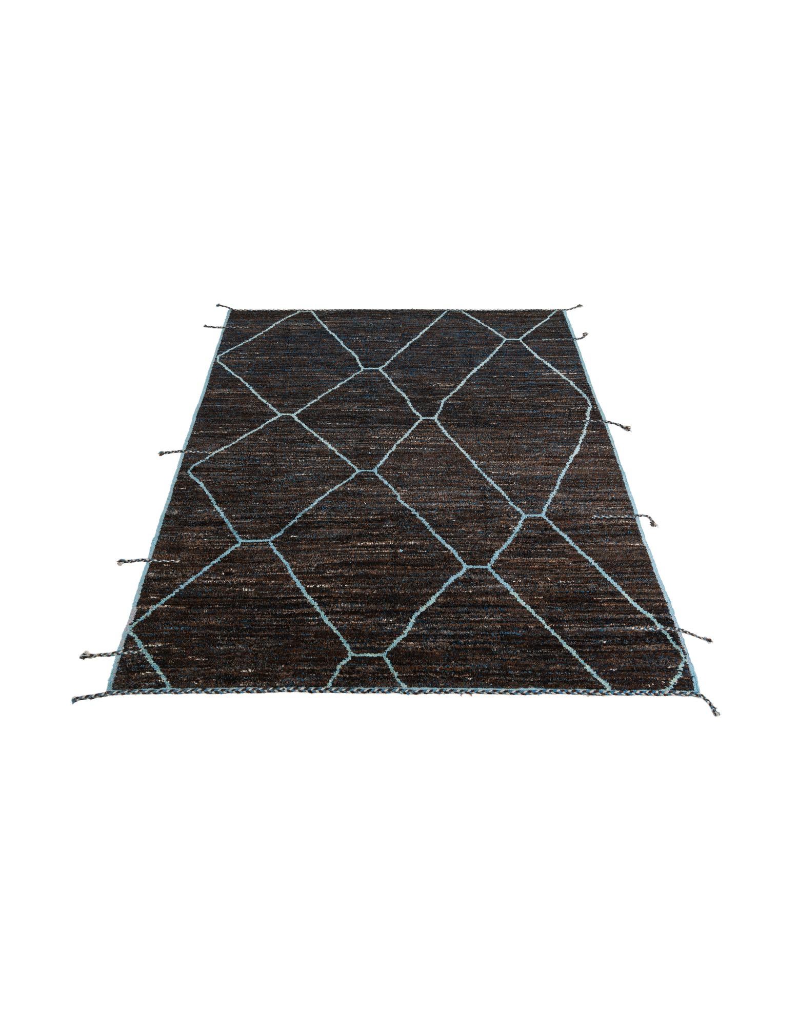 8' x 10' 2 Hand Knotted Moroccan Wool Rug