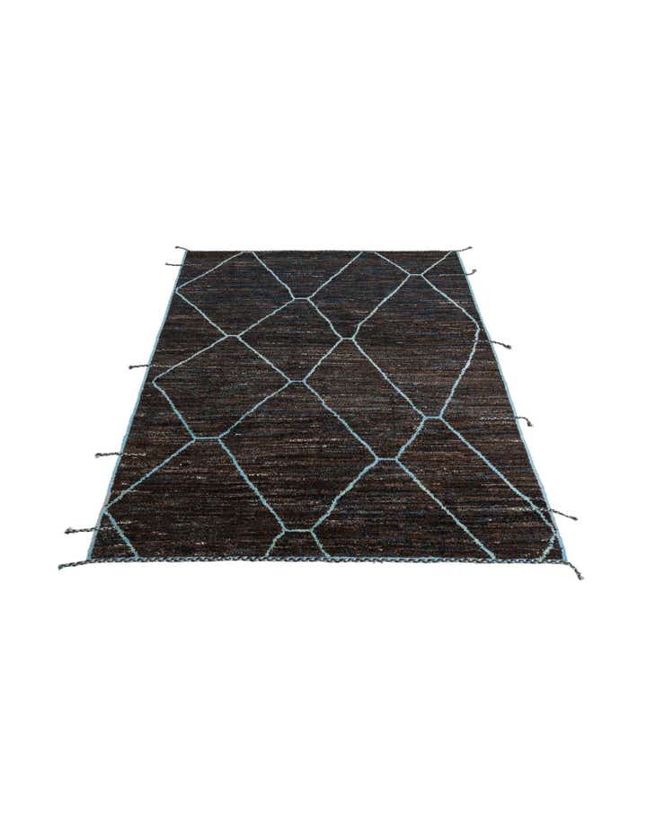 8' x 10' 2 Hand Knotted Moroccan Wool Rug