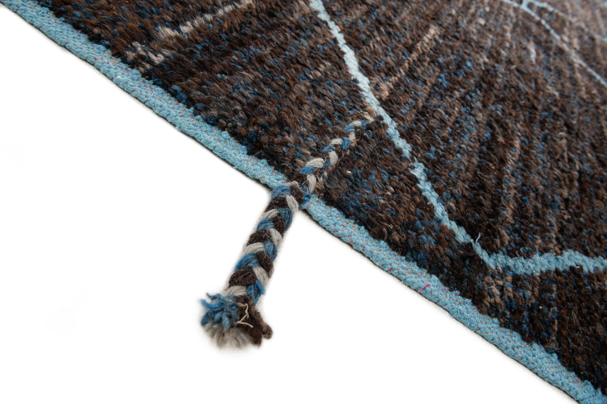 8' x 10' 2 Hand Knotted Moroccan Wool Rug