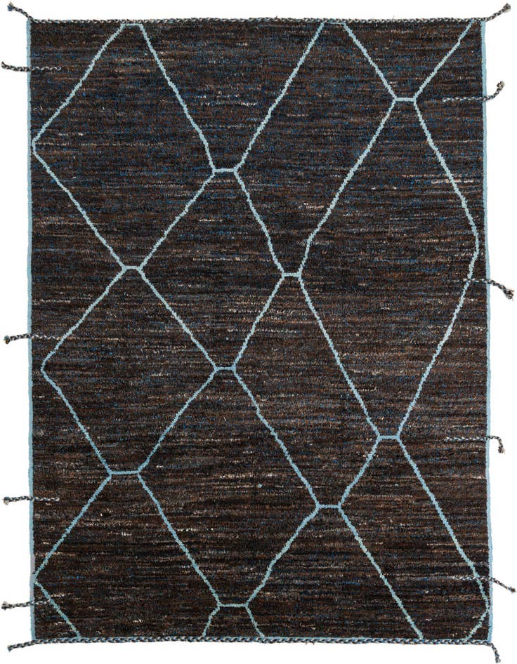 Detail image of 8' x 10' 2 Hand Knotted Moroccan Wool Rug