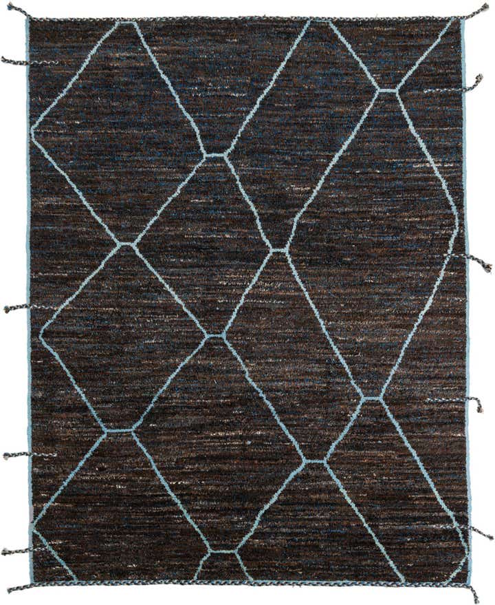 8' x 10' 2 Hand Knotted Moroccan Wool Rug