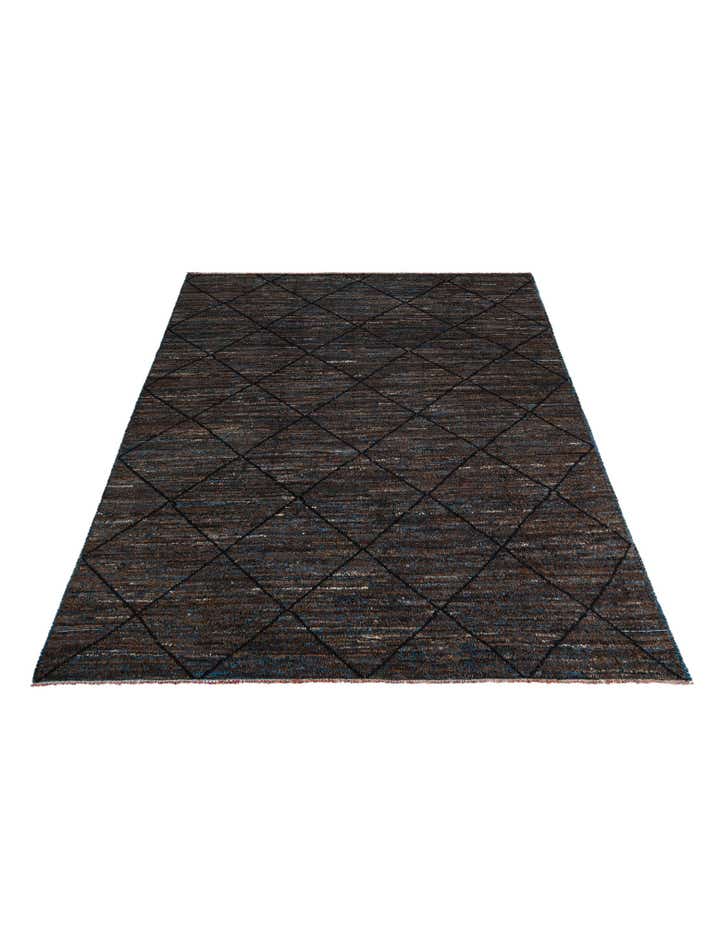 8' 1 x 10' Hand Knotted Moroccan Wool Rug