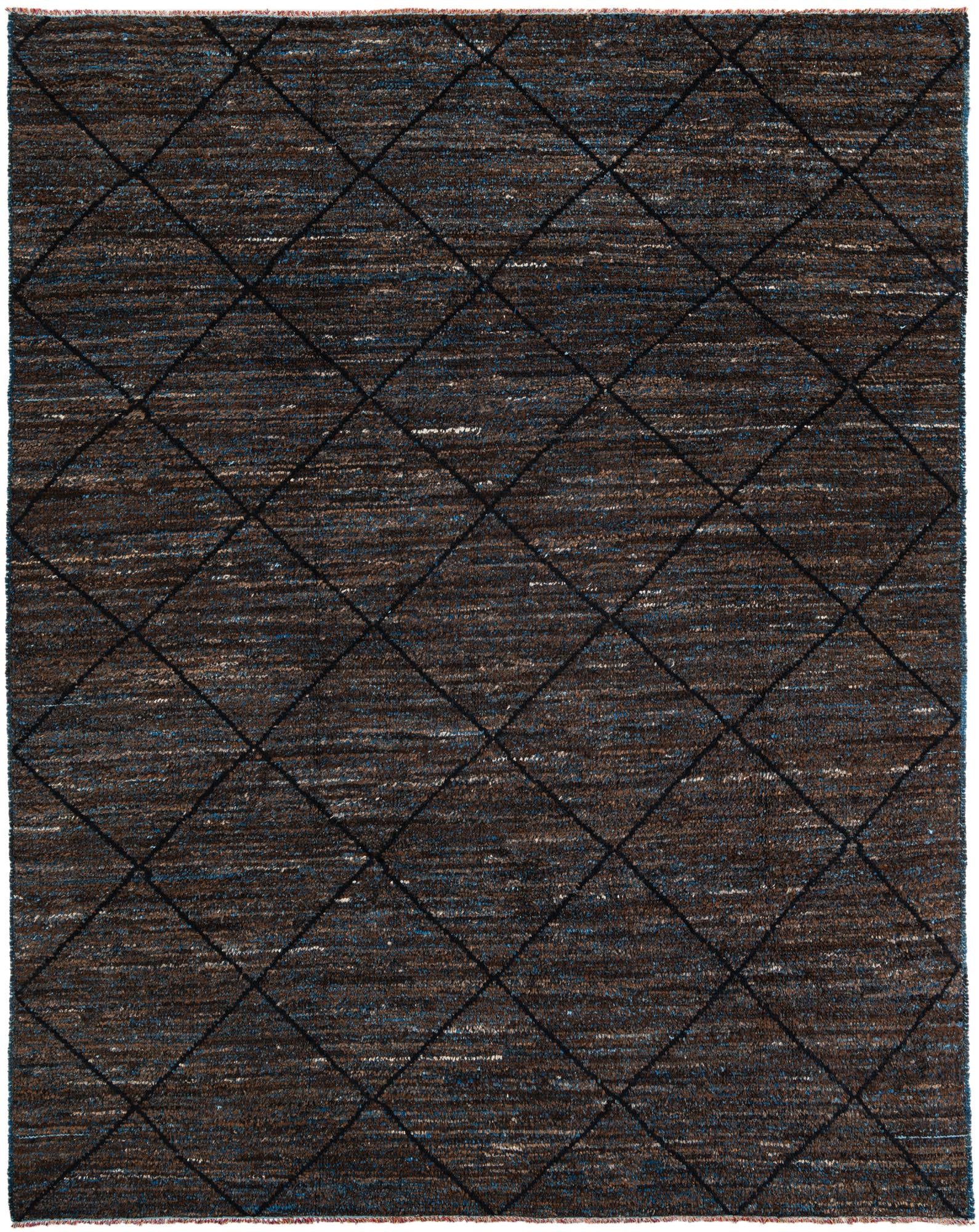 8' 1 x 10' Hand Knotted Moroccan Wool Rug