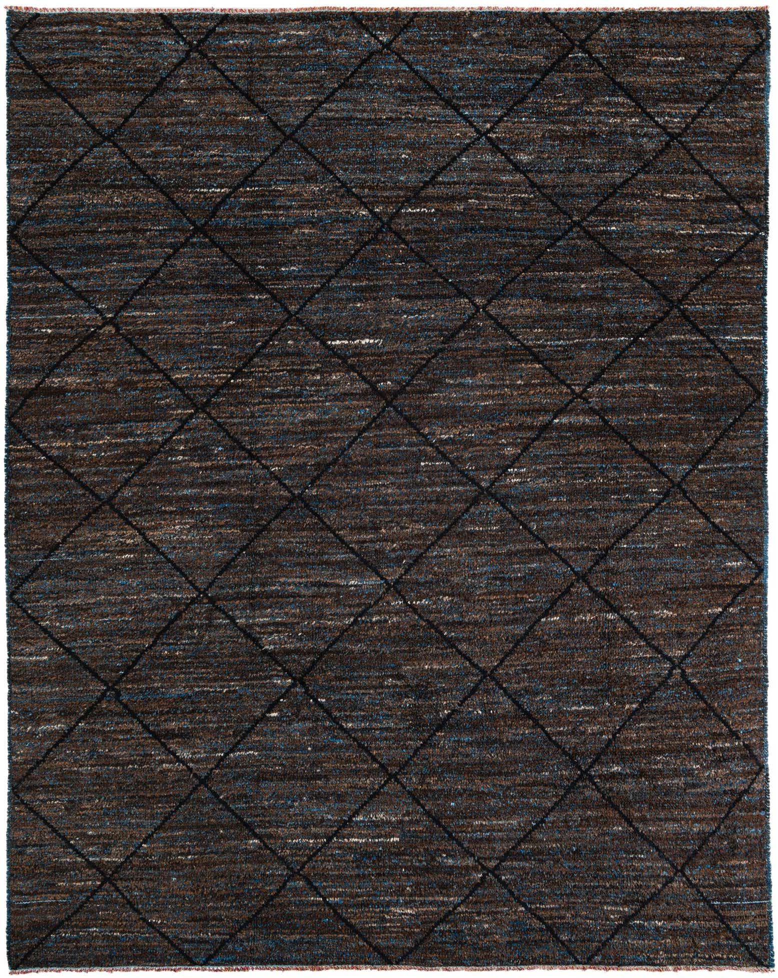 8' 1 x 10' Hand Knotted Moroccan Wool Rug