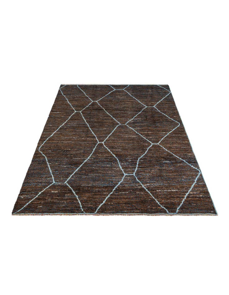 Detail image of 8' x 10' 3 Hand Knotted Moroccan Wool Rug