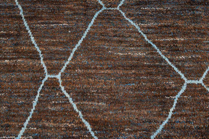 8' x 10' 3 Hand Knotted Moroccan Wool Rug