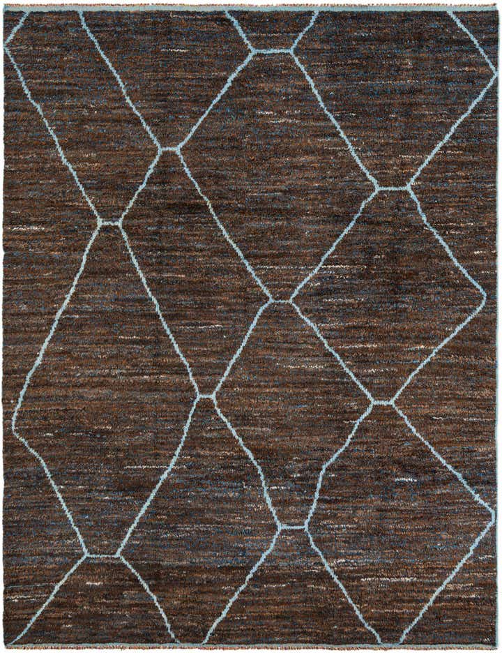 8' x 10' 3 Hand Knotted Moroccan Wool Rug