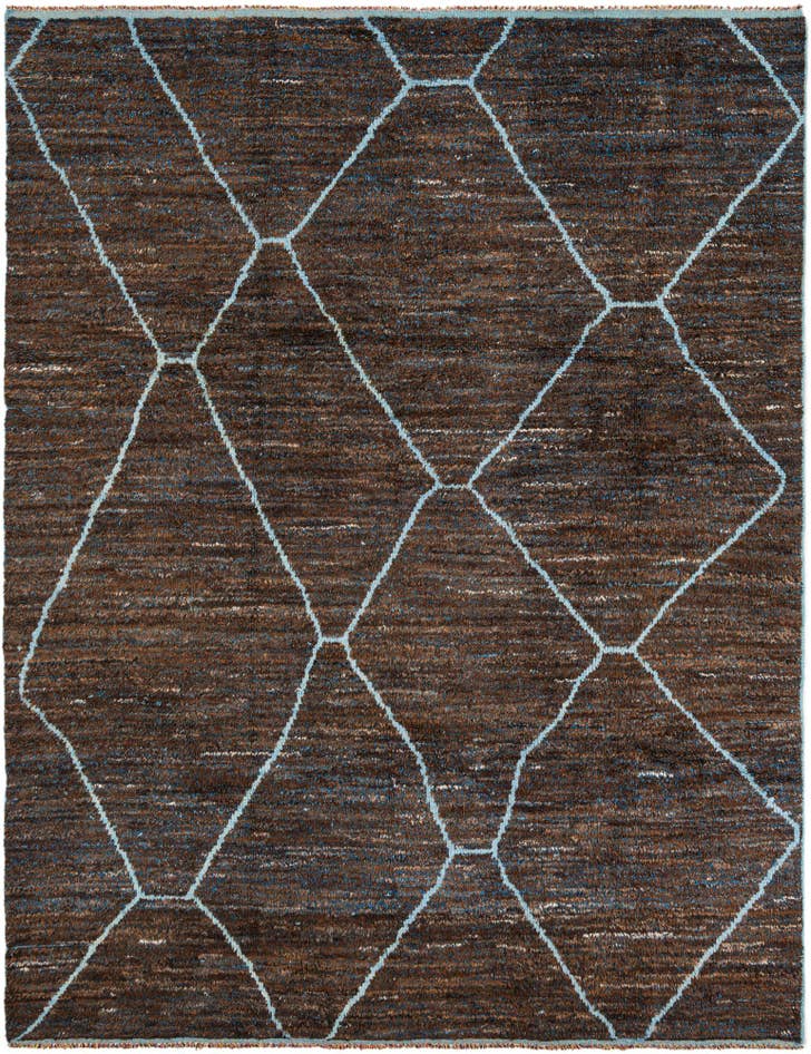 Detail image of 8' x 10' 3 Hand Knotted Moroccan Wool Rug