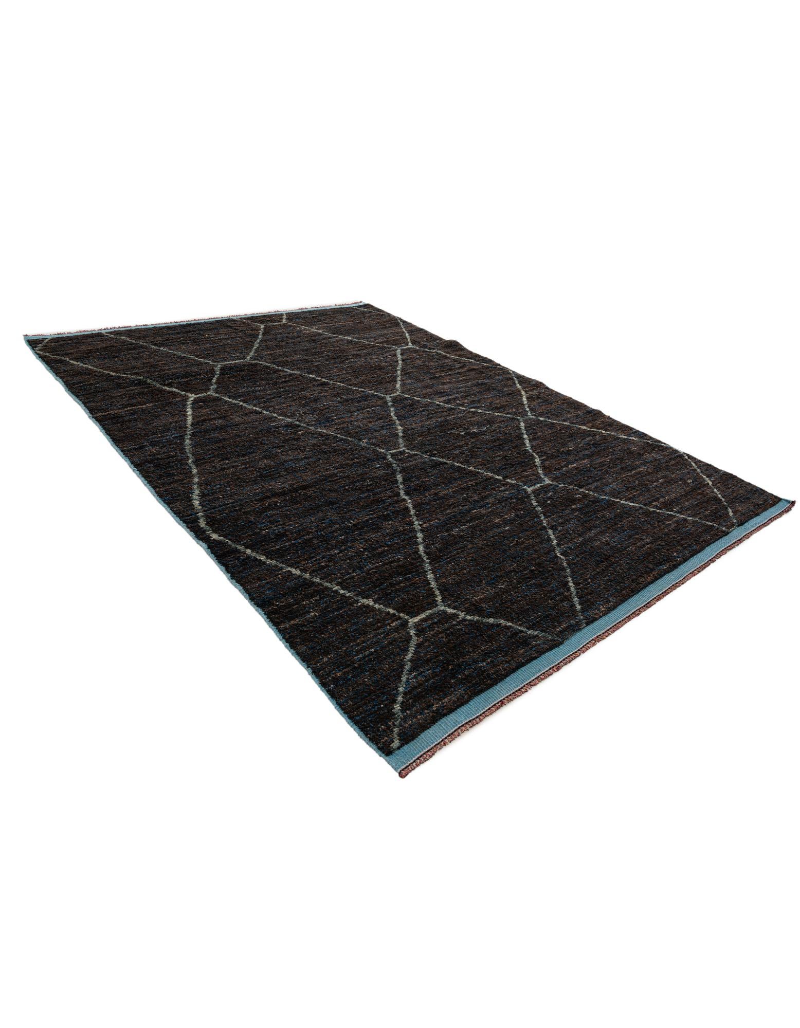 8' x 10' 9 Hand Knotted Moroccan Wool Rug