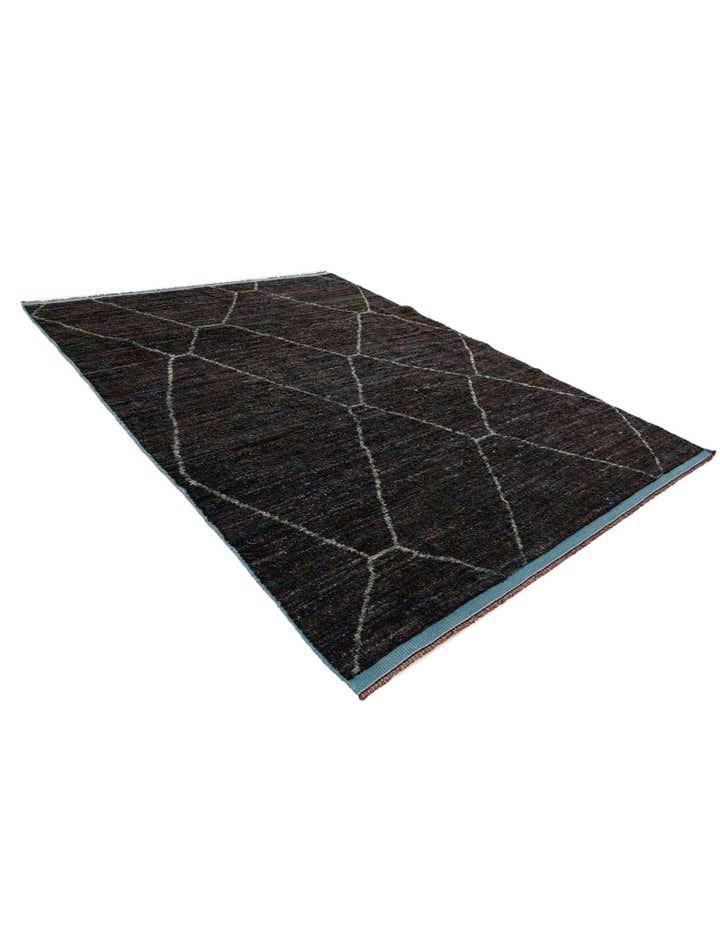 8' x 10' 9 Hand Knotted Moroccan Wool Rug