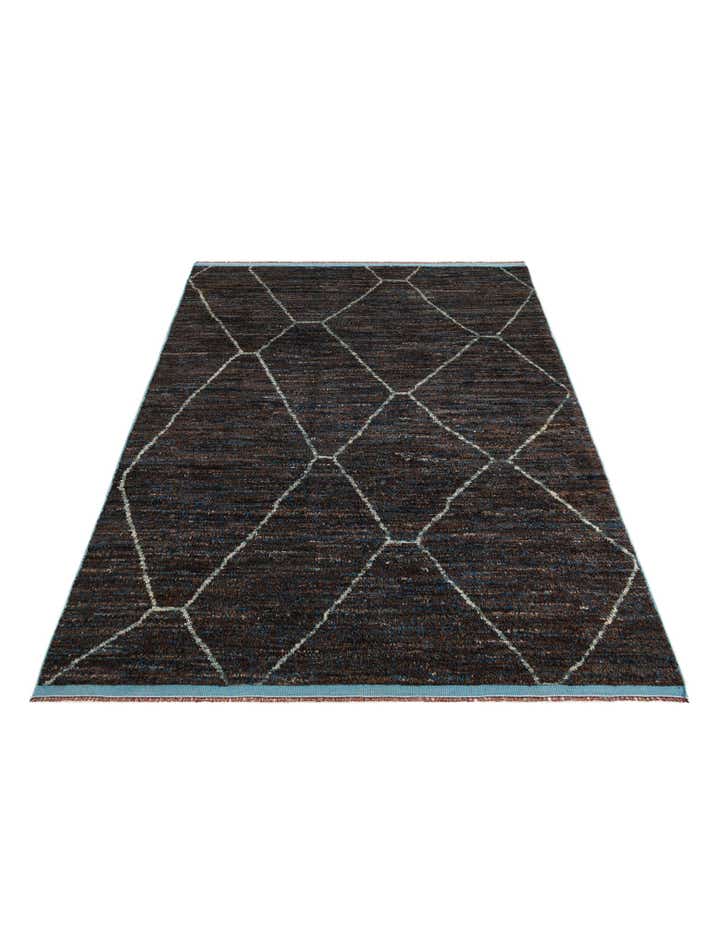 8' x 10' 9 Hand Knotted Moroccan Wool Rug