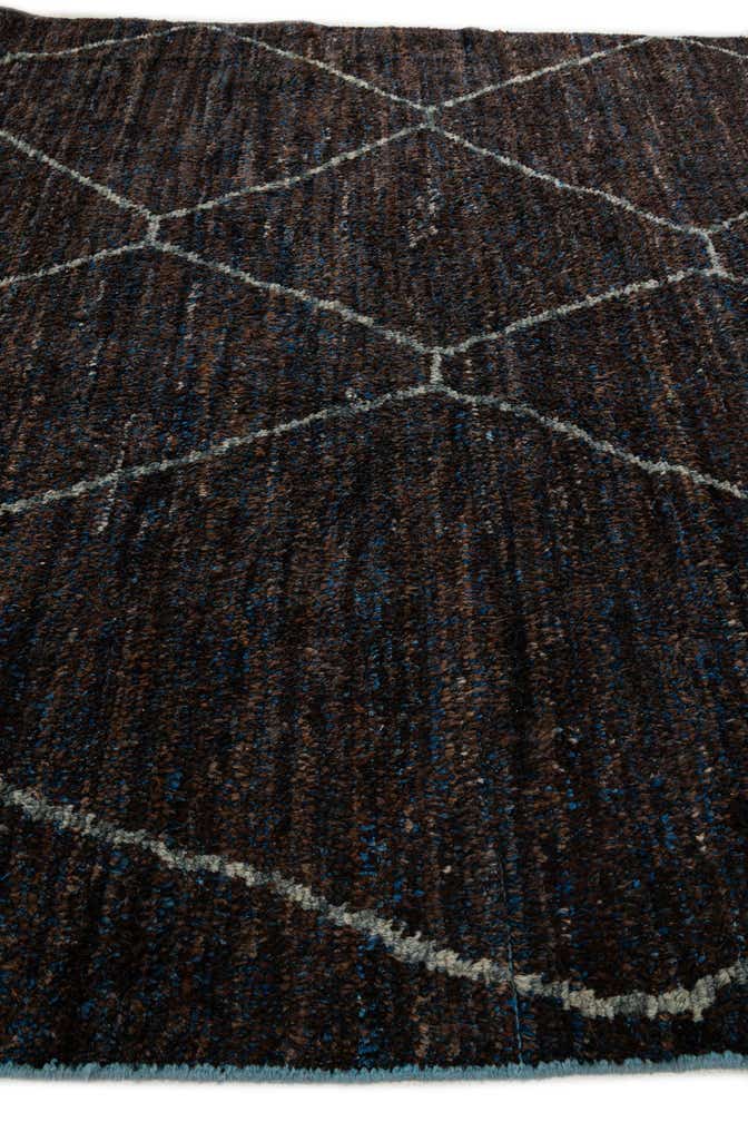 8' x 10' 9 Hand Knotted Moroccan Wool Rug