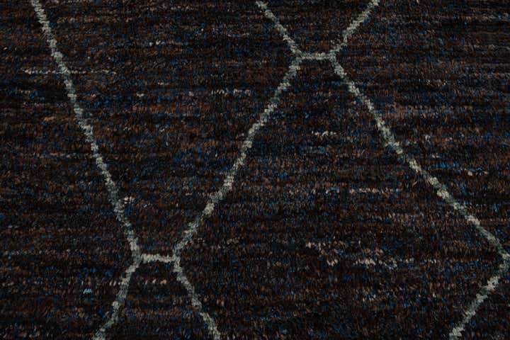 8' x 10' 9 Hand Knotted Moroccan Wool Rug