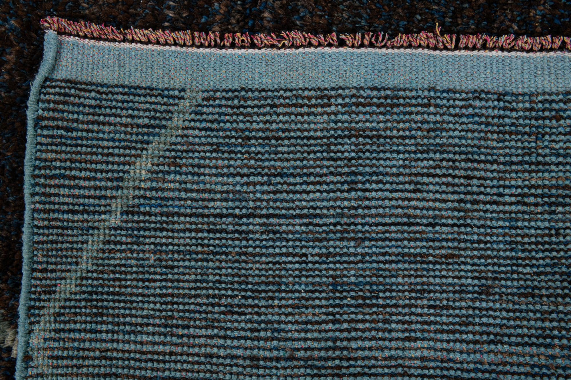 8' x 10' 9 Hand Knotted Moroccan Wool Rug