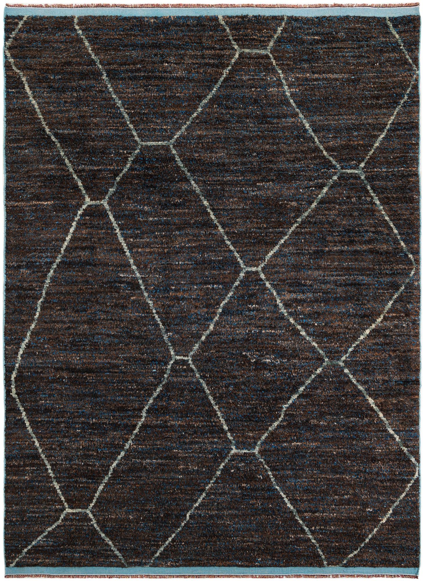 8' x 10' 9 Hand Knotted Moroccan Wool Rug