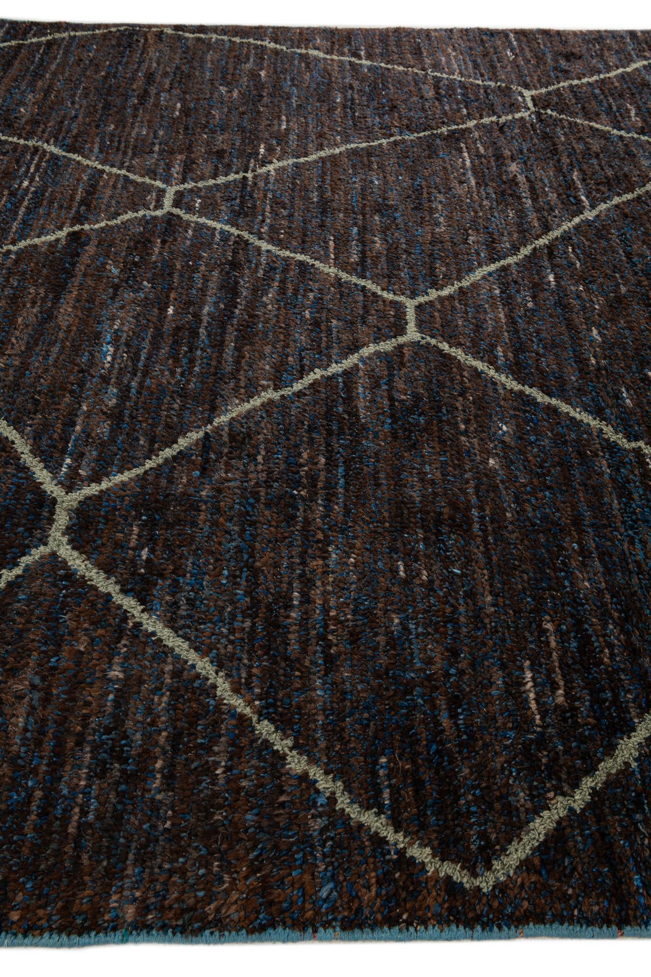 8' 4 x 10' 2 Hand Knotted Moroccan Wool Rug